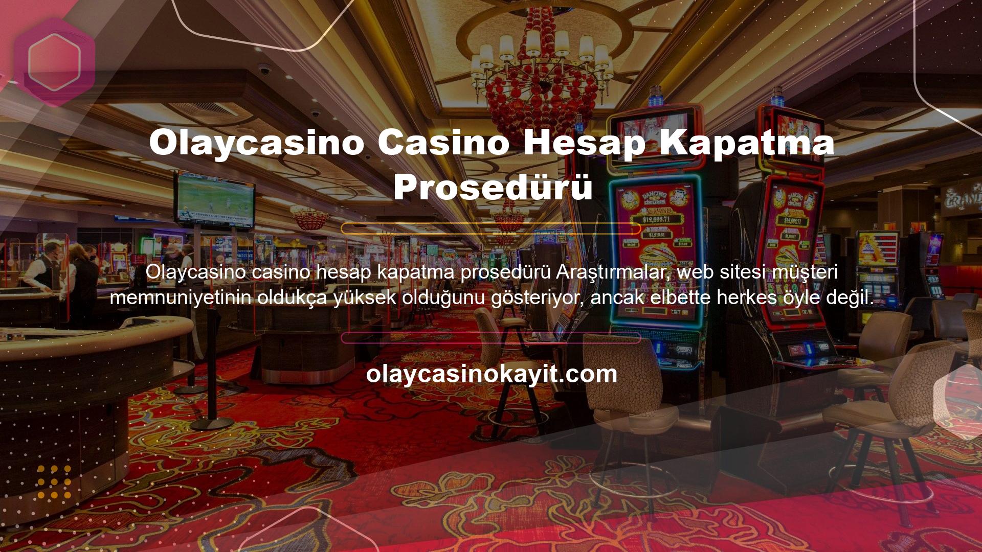 Bazı üyeler bir şikayette bulunacak ve Olaycasino Casino hesap kapatma sürecinden geçmek isteyecektir