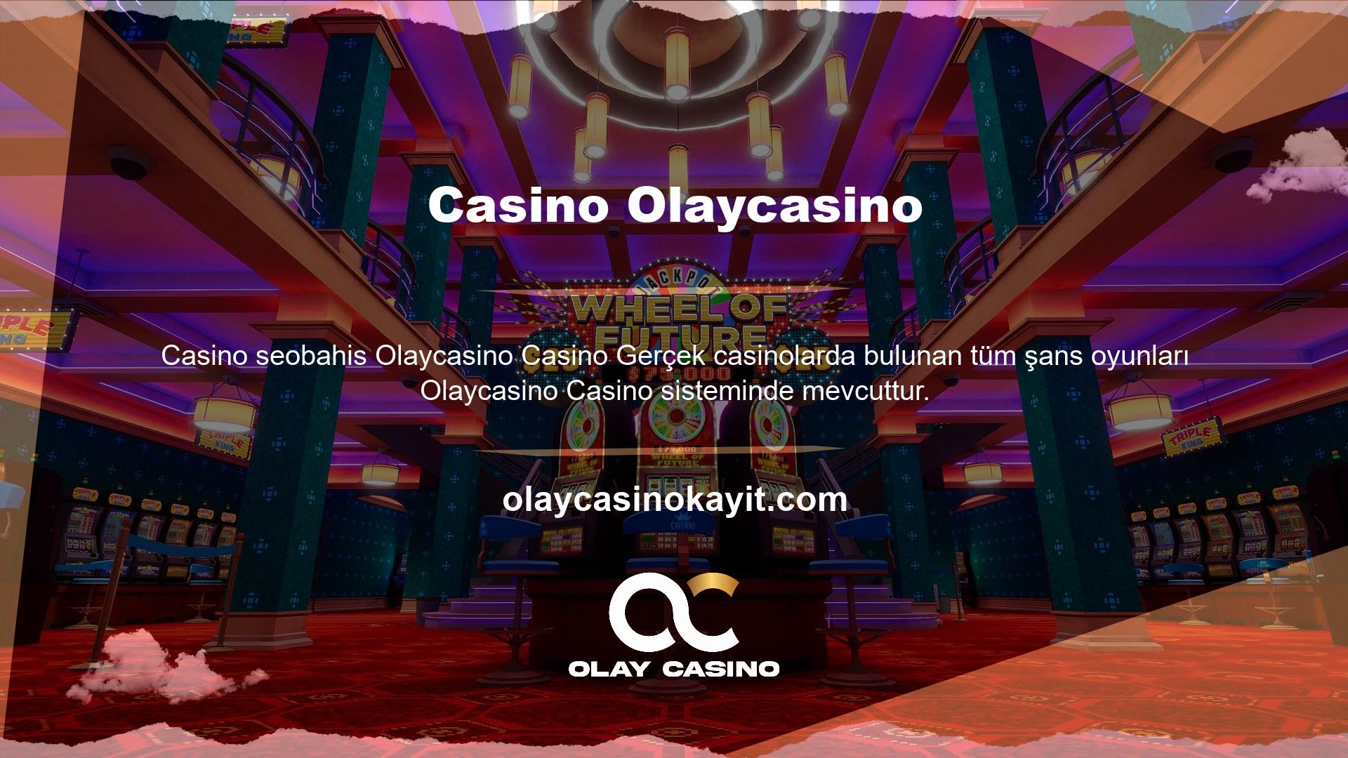 Kullanıcılar ayrıca sistem üzerinden çevrim içi ve çevrim dışı canlı casino oyunları oynayabilirler